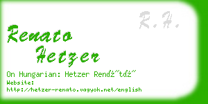 renato hetzer business card